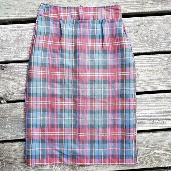 Homemade Dresses & Skirts - Homemade Plaid Pencil Skirt 24w